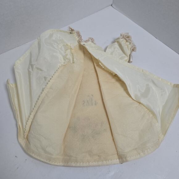 Vintage Infant Of Prague Vestments Dress & Cape 10.5” Long White Satin w/ Roses - Picture 6 of 12
